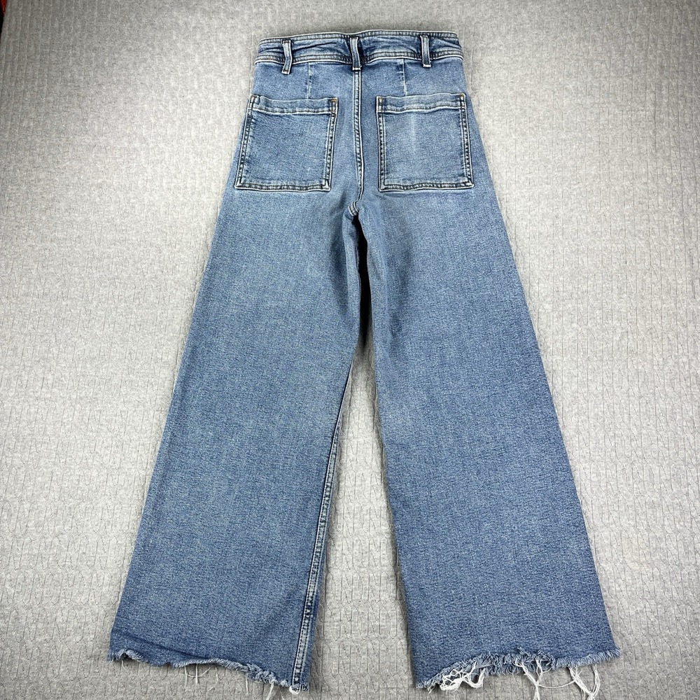 Zara Blue Flare & Wide Leg Jeans - Picture 3 of 9